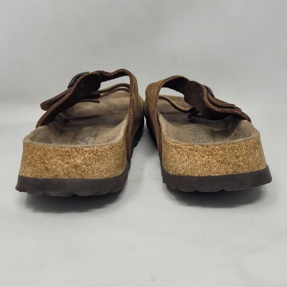 Birkenstock Betula Sandals Womens EU40 US6 Brown Nubuck Triple Straps Buckles - Picture 8 of 14